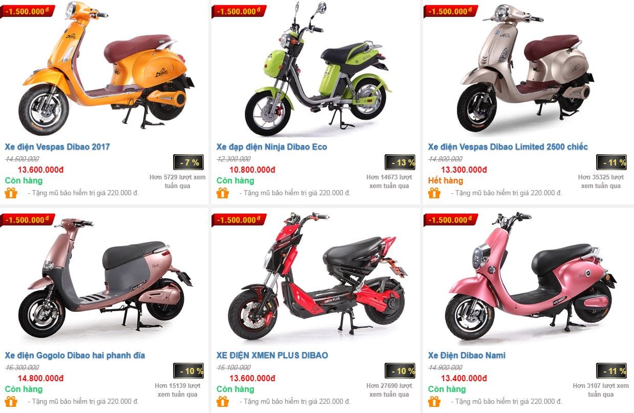 Những mẫu xe điện Dibao hiện nay trên thị trường xe-dien-dibao