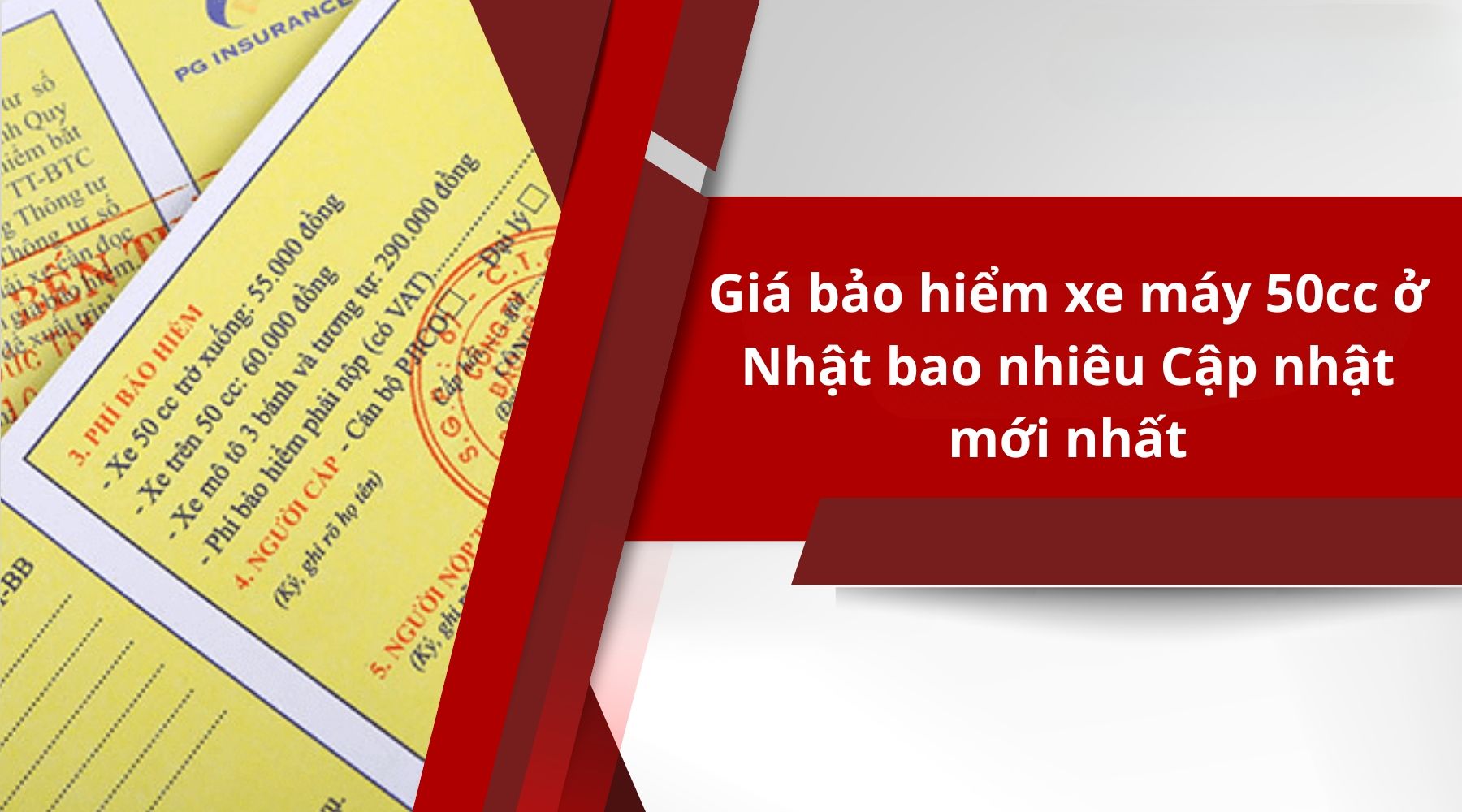 giá bảo hiểm xe máy 50cc ở nhật