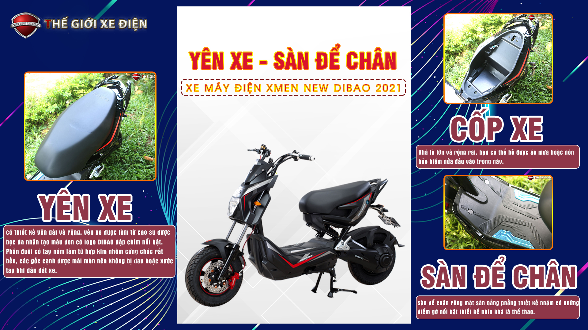 Xe máy điện Xmen cao cấp của nhà DIBAO - XMAN NEO